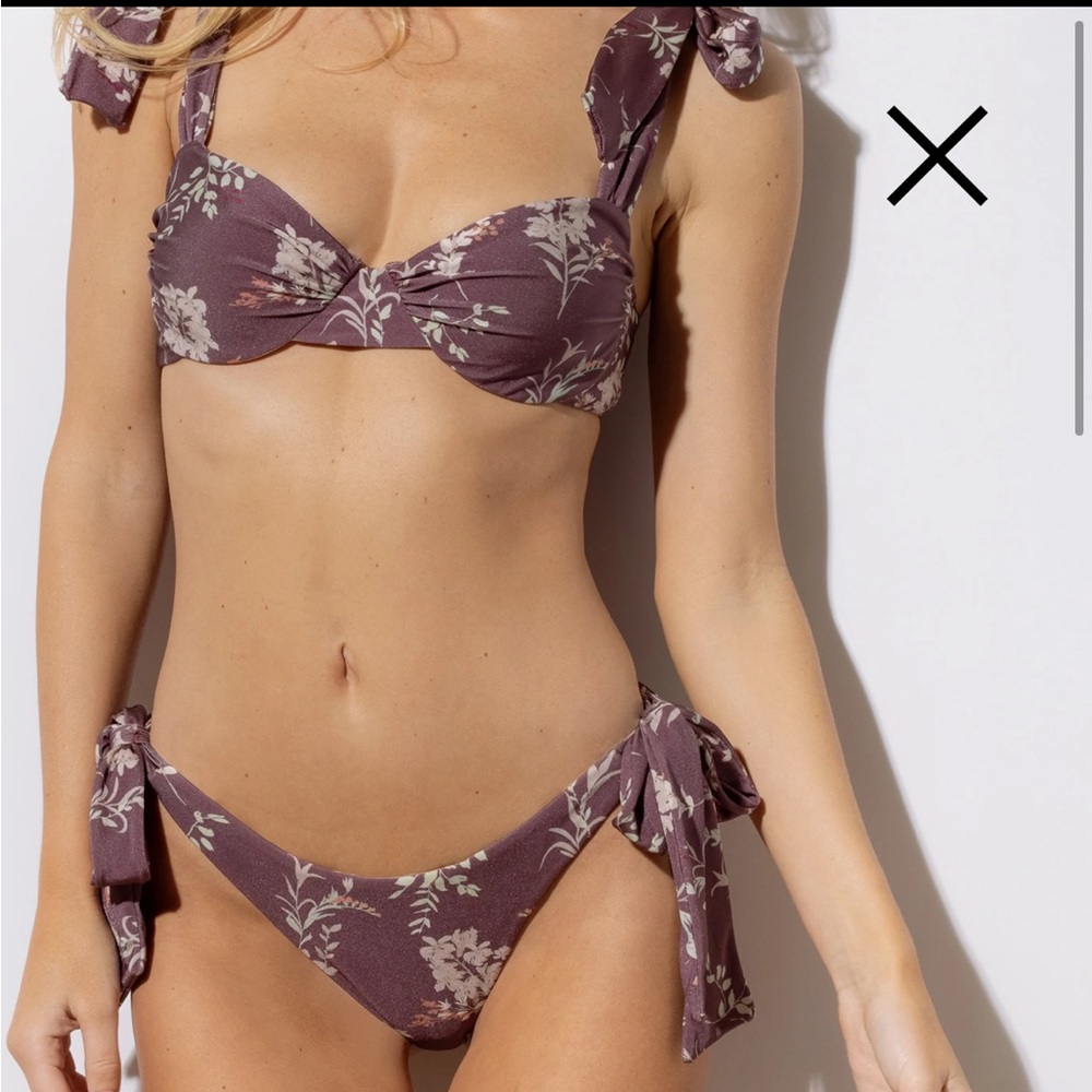 Revel Rey Iris Floral Serena  M Top and S Bottom NWT